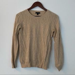 J. Crew Camel Knit Crewneck Sweater
